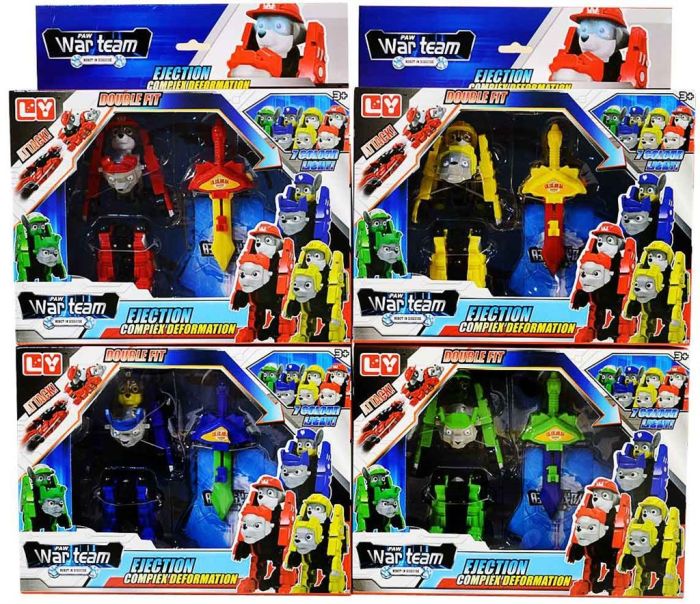 Paw War Team Transformer Car 4 kinds