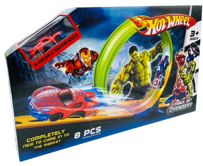 Hot Wheel Super Heroes Race Track playset + 1 car