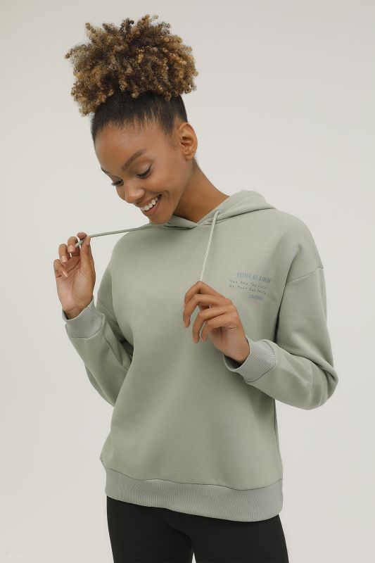 W-GF56 TARA ARM PRINTED H Khaki Women's Sweatshirt