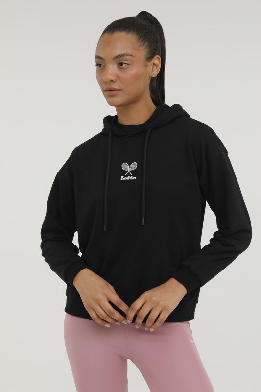 W-SLG29 ANITA LOGO HOODIE Black Women's Sweatshirt