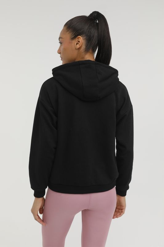 W-SLG29 ANITA LOGO HOODIE Black Women's Sweatshirt