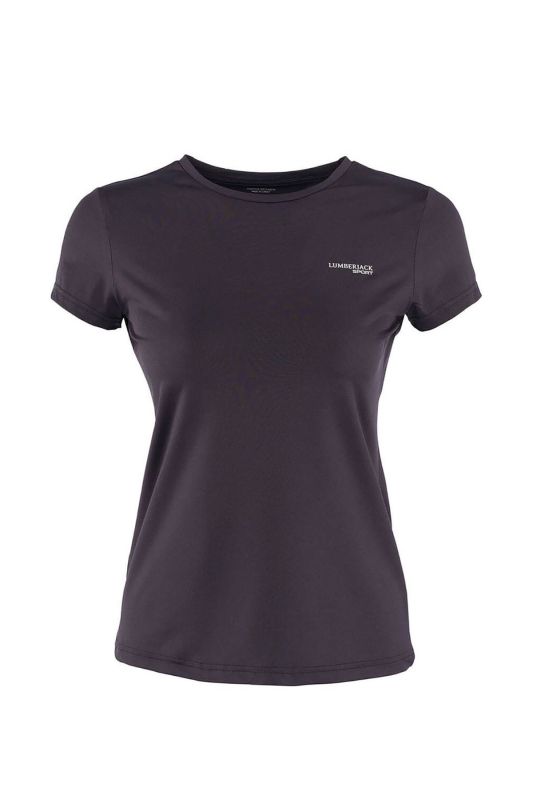 BASIC PES C NECK T-SHIRT Black Women's Short Sleeve T-Shirt