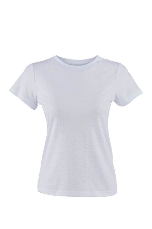 CT131 BASIC MODAL C NECK White Women's Short Sleeve T-Shirt