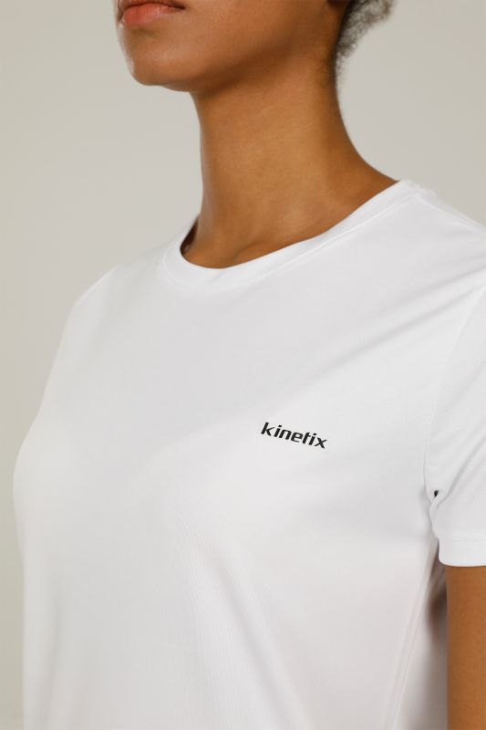 SN230 BASIC PES C NECK T- White Women's Short Sleeve T-Shirt