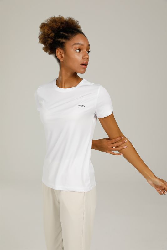 SN230 BASIC PES C NECK T- White Women's Short Sleeve T-Shirt