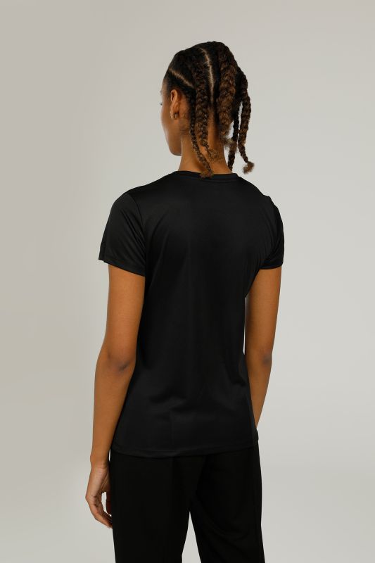 SN230 BASIC PES C NECK T- Black Women's Short Sleeve T-Shirt