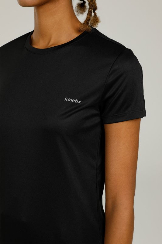 SN230 BASIC PES C NECK T- Black Women's Short Sleeve T-Shirt