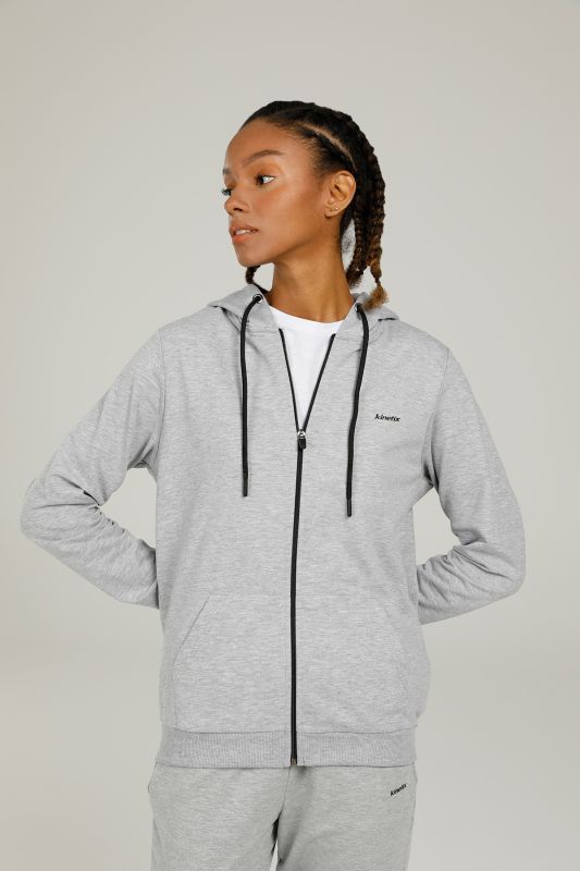 SN85 BASIC FULL ZIP HOODI Gray Women's Tracksuit