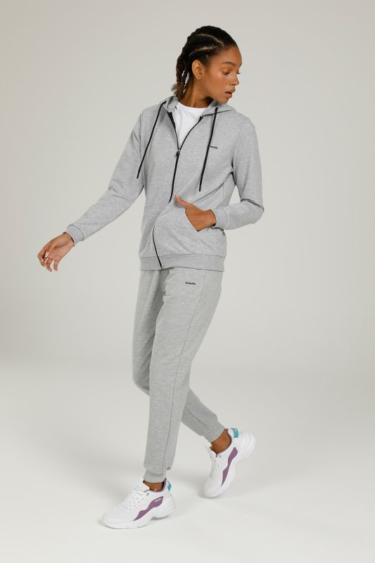 SN85 BASIC FULL ZIP HOODI Gray Women's Tracksuit