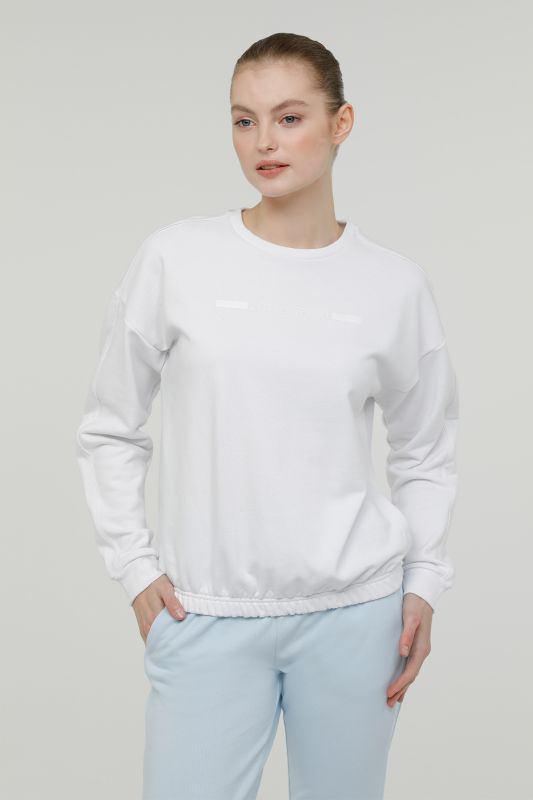 DINAMICO W VI SWEAT RN White Women's Sweatshirt