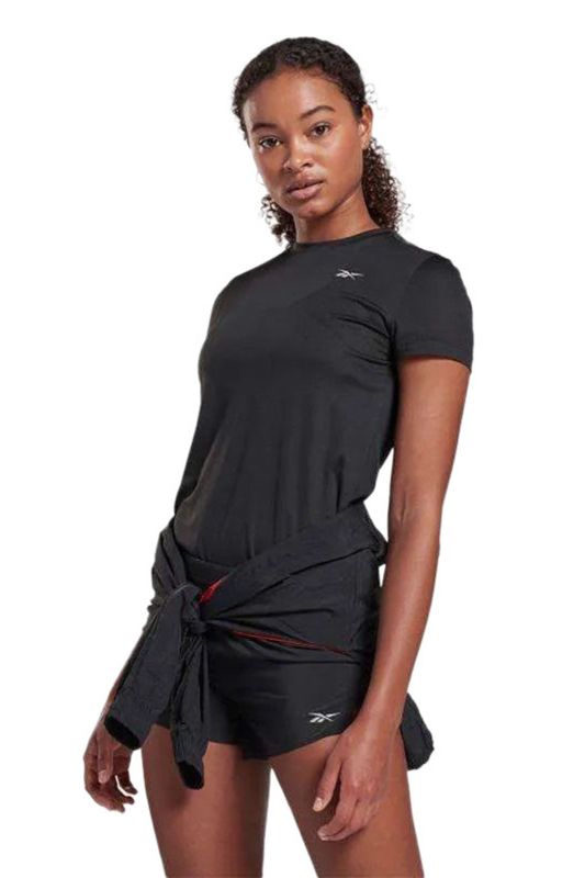 RE SS TEE BLACK Black Women's Short Sleeve T-Shirt