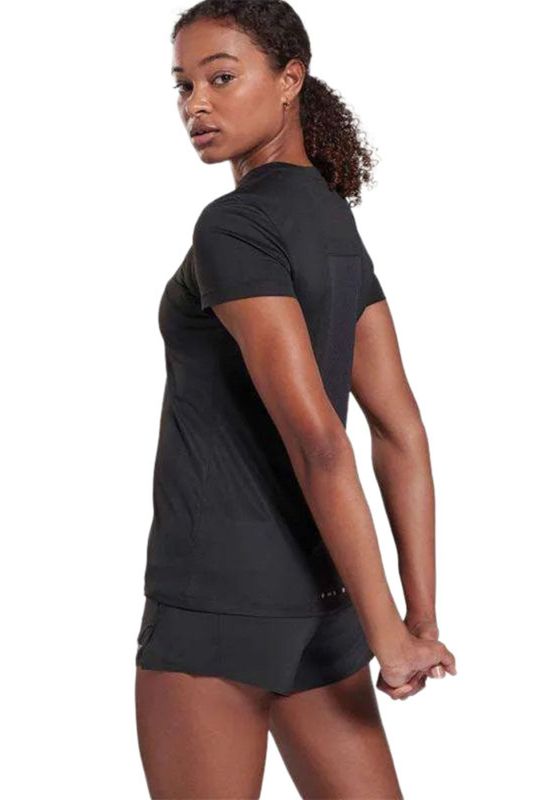 RE SS TEE BLACK Black Women's Short Sleeve T-Shirt