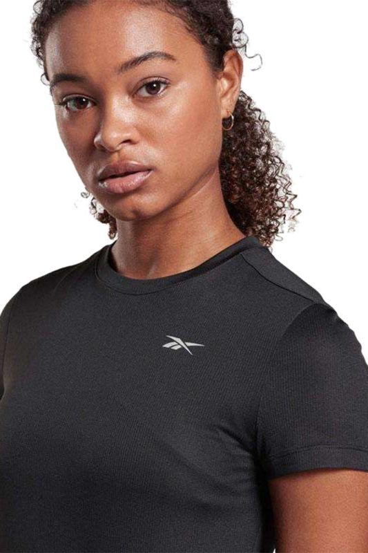 RE SS TEE BLACK Black Women's Short Sleeve T-Shirt