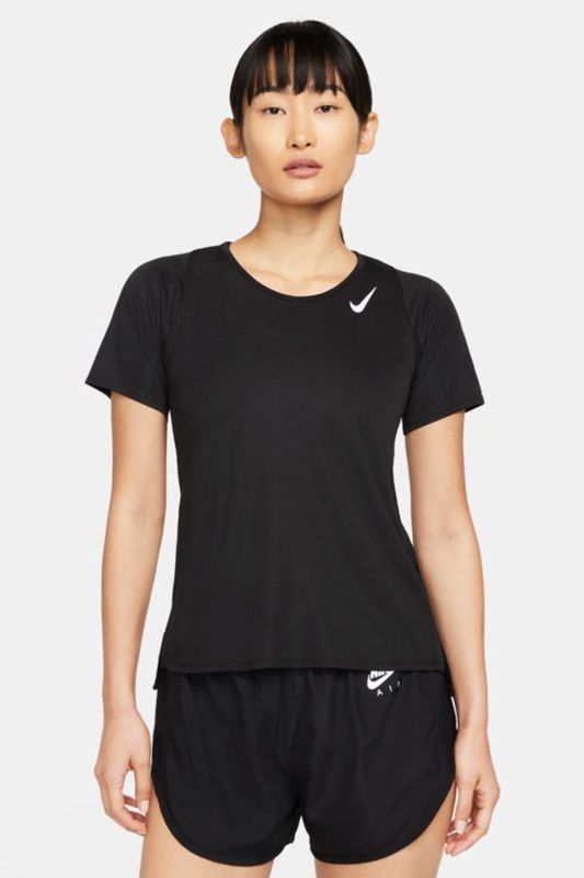 W NK DF RACE TOP SS Black Women's Short Sleeve T-Shirt