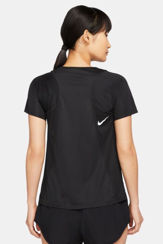 W NK DF RACE TOP SS Black Women's Short Sleeve T-Shirt