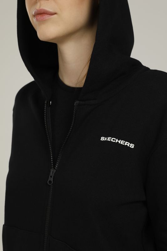 NEW BASICS W FULL ZIP HOO Black Women's Sweatshirt