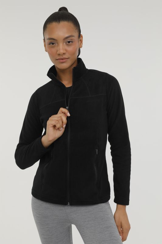 W-SN158 BASIC POLAR POCKE Black Women's Fleece