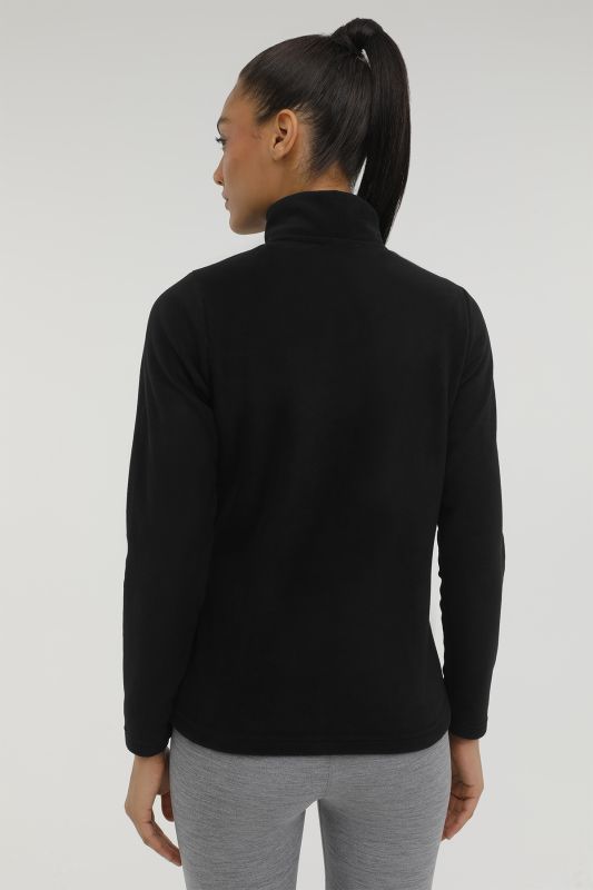 W-SN158 BASIC POLAR POCKE Black Women's Fleece