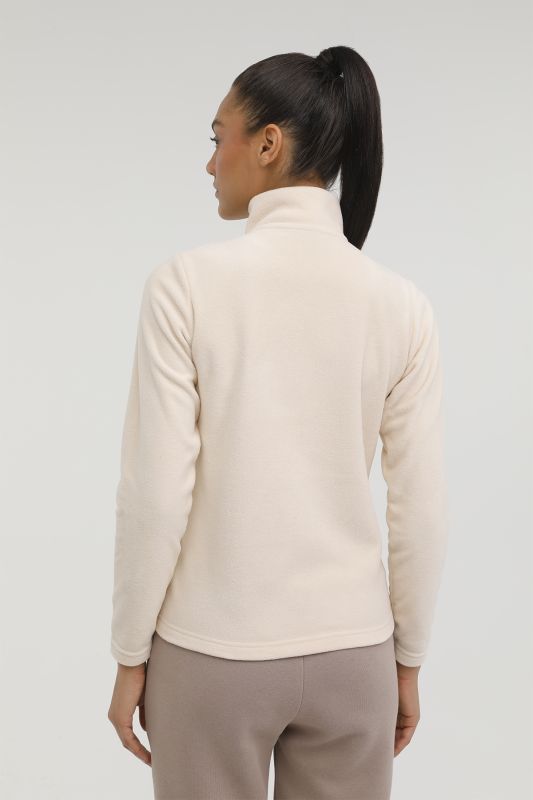 W-SN158 BASIC POLAR POCKE Ecru Women's Fleece