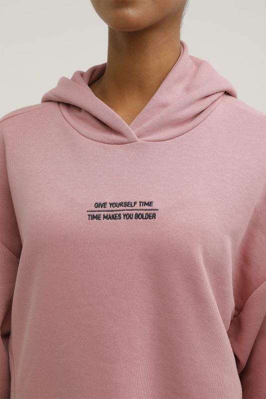 W-GF200 EVA HOODIE 2PR Pink Women's Sweatshirt