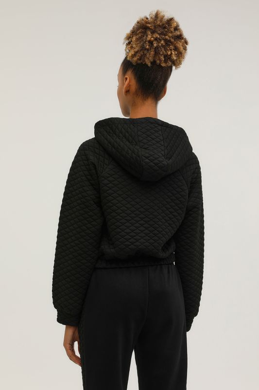 W-GF6 ALINA QUILTED HOODI Black Women's Sweatshirt