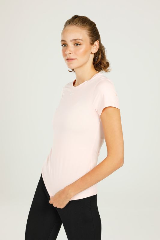 W NK ONE DF SS SLIM TOP Pink Women's Short Sleeve T-Shirt