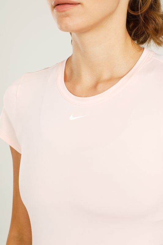 W NK ONE DF SS SLIM TOP Pink Women's Short Sleeve T-Shirt