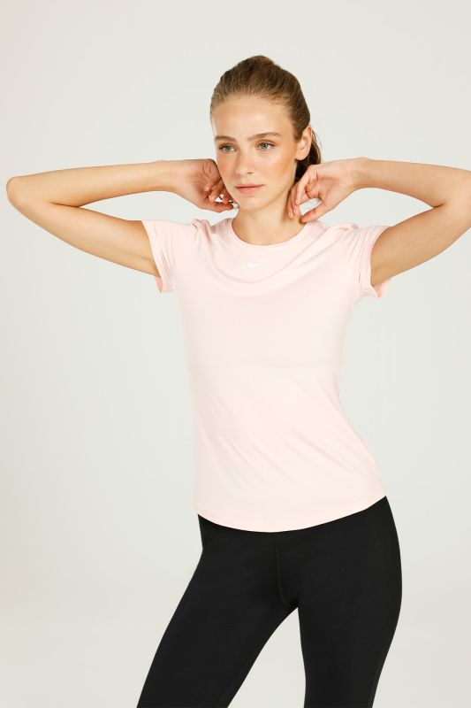 W NK ONE DF SS SLIM TOP Pink Women's Short Sleeve T-Shirt