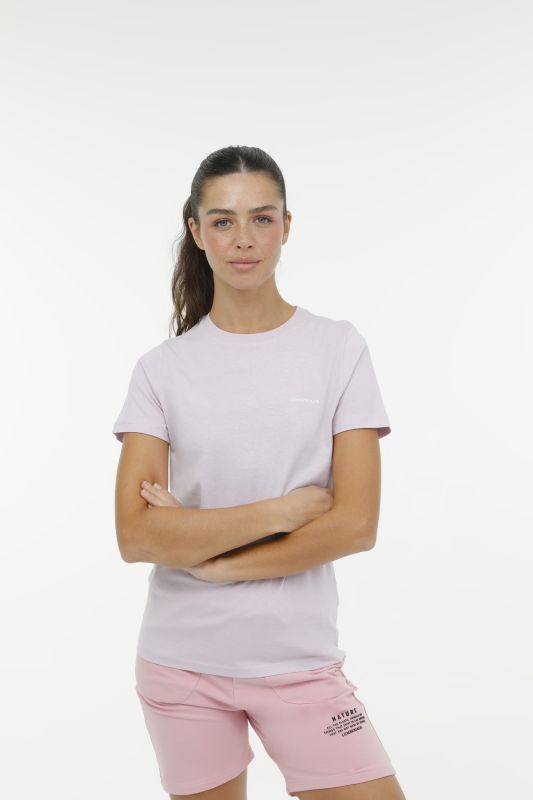 W-CT122 BASIC C NECK T-SH Lilac Women's Short Sleeve T-Shirt