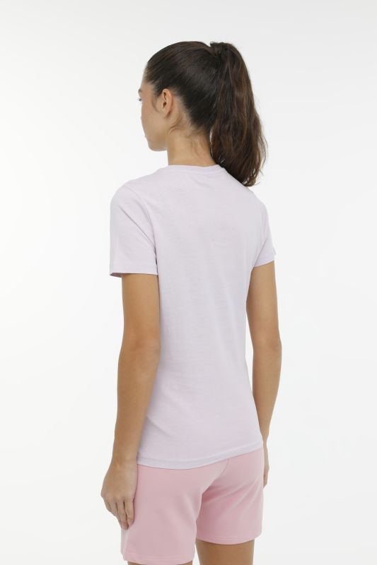 W-CT122 BASIC C NECK T-SH Lilac Women's Short Sleeve T-Shirt