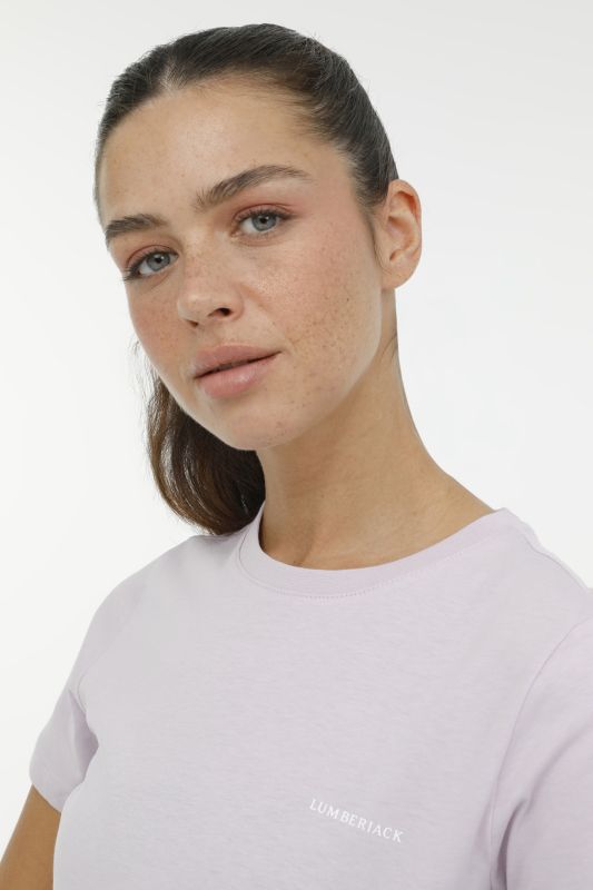 W-CT122 BASIC C NECK T-SH Lilac Women's Short Sleeve T-Shirt