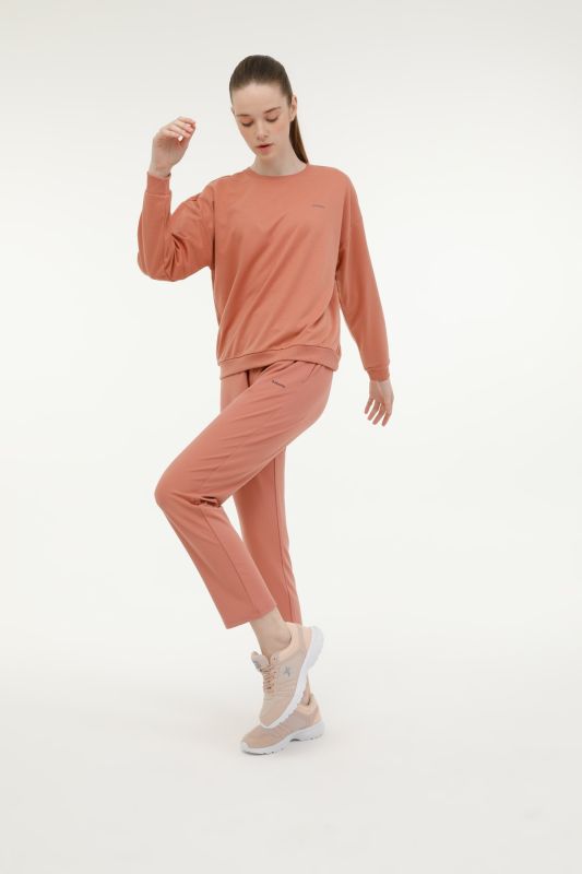 W-SN537 BASIC PES TRACK P Rose Dried Women's Sweatpants