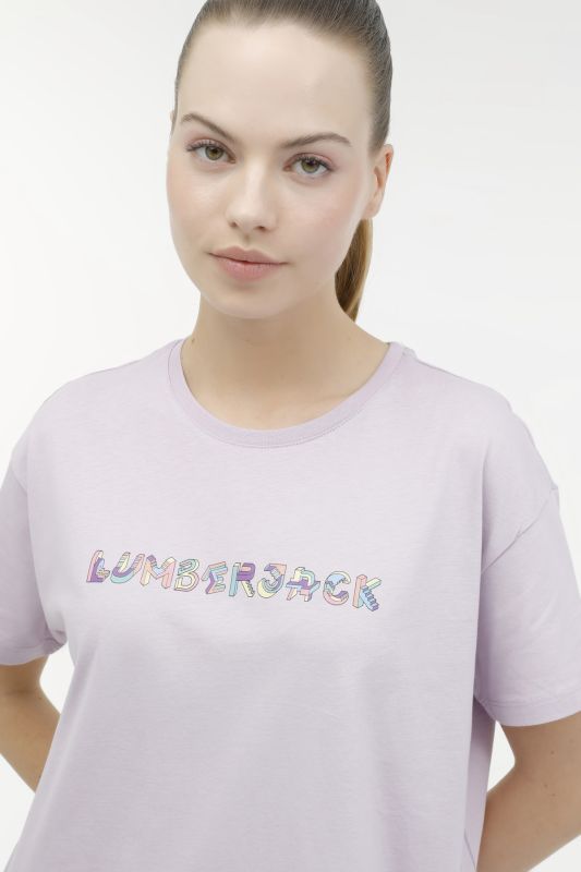 WL ANGELA 11ID313 3FX Lilac Women's Short Sleeve T-Shirt