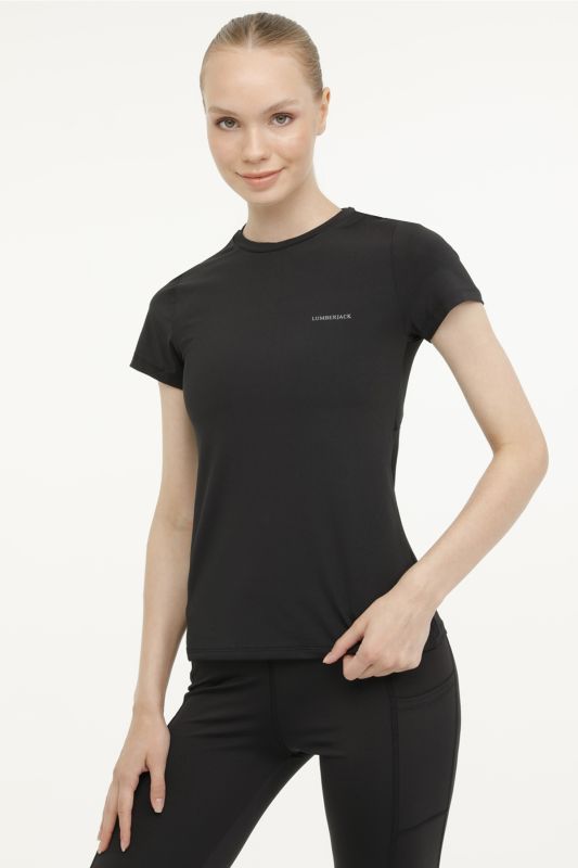 WL FIONA 11PE47 3FX Black Women's Short Sleeve T-Shirt