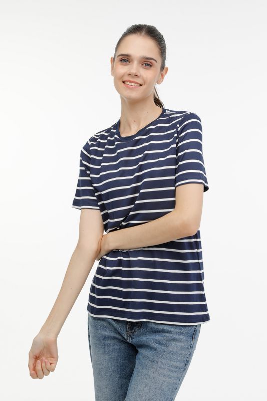 WL GABY 11T7125 3FX Navy Blue Women's Short Sleeve T-Shirt