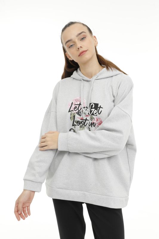 WL LAYLA 17GF83 3PR GRAY MELANJ Women's Sweatshirt