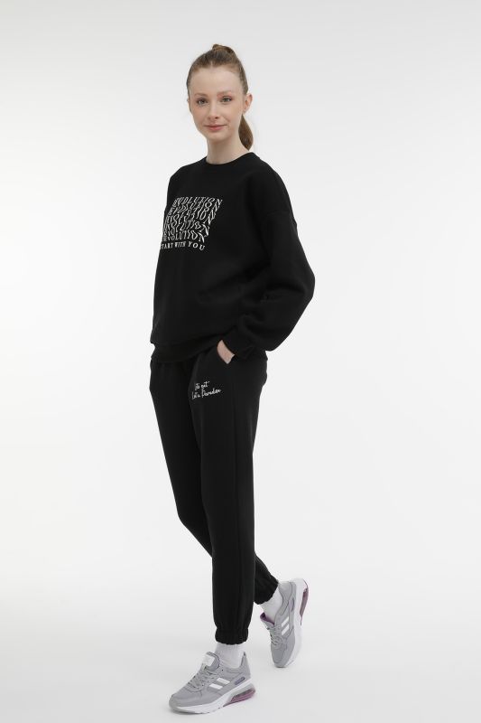 WL LAYLA JG 22GF86 3PR Black Women's Sweatpants