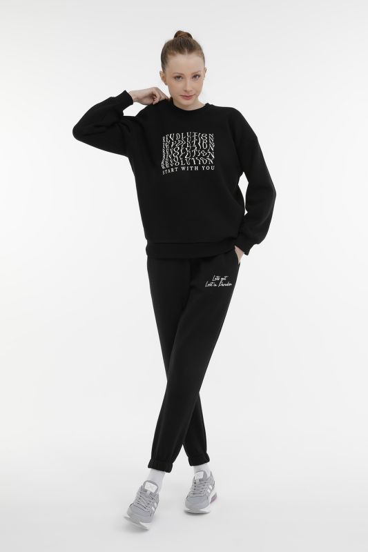 WL LAYLA JG 22GF86 3PR Black Women's Sweatpants