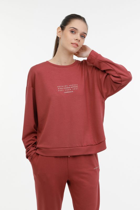 WL CARLA-B 16 3PR PASTEL BORDO Women's Sweatshirt