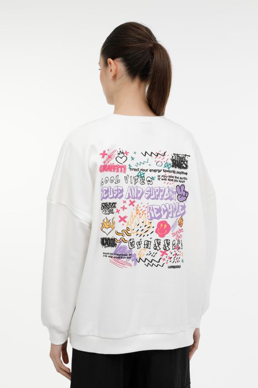 WL TINA-B 16ES213 3PR Ecru Women's Sweatshirt