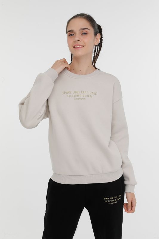 WL TARA-B 16GF51 3PR Beige Women's Sweatshirt