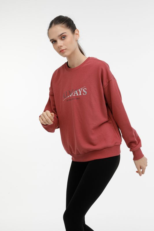 WL DELLA 16GD22 3PR PASTEL BORDO Women's Sweatshirt