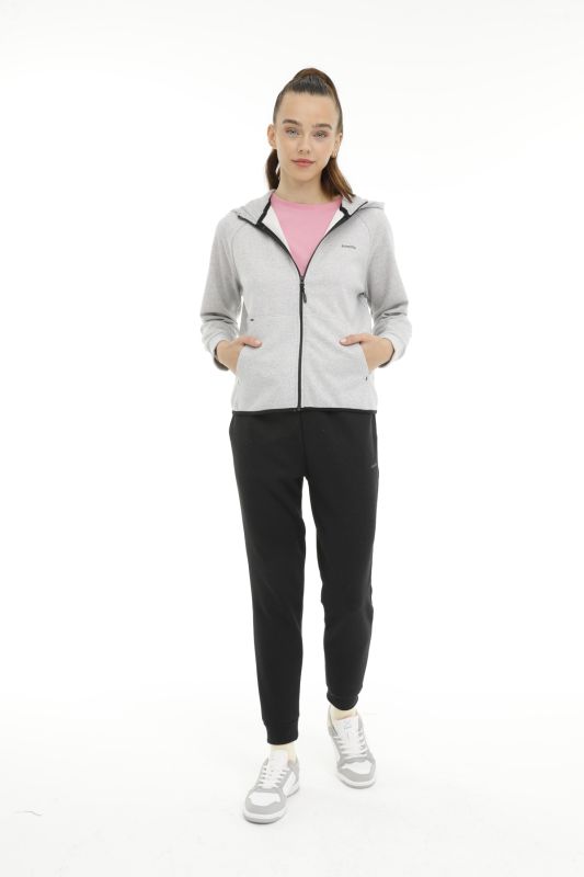 WL LORA 18SN644 3PR GRI MELANJ Women's Tracksuit Top