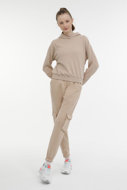 WL RACHEL KG 22SDK303 3PR Beige Women's Sweatpants