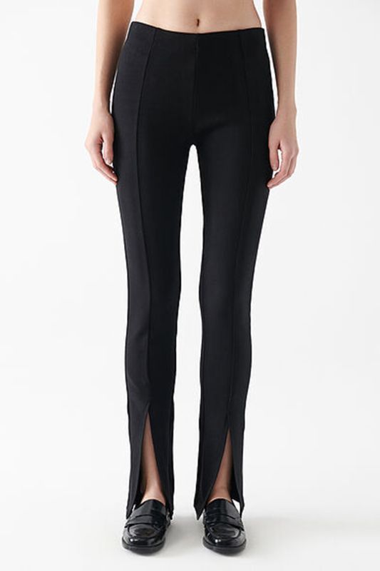 TIGHTS WITH RIPPED DETAILS Black Women's Leggings