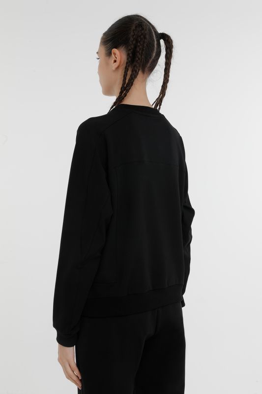 W-GIOVE C NECK SWT 3PR Black Women's Sweatshirt