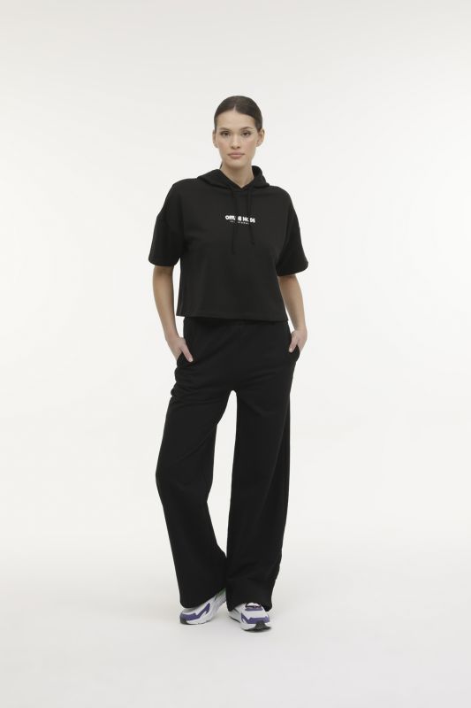 WB WIDELEG 22FN93 4FX Black Women's Sweatpants