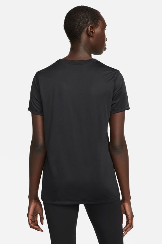 W NK DF TEE RLGD LBR Black Women's Short Sleeve T-Shirt