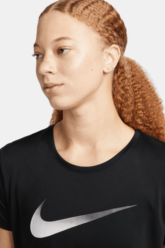 W NK ONE DF SWSH HBR SS Black Women's Short Sleeve T-Shirt