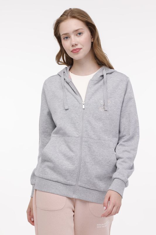 HOODIE FZ IT LOGO BASIC GRI MELANJ Women's Tracksuit